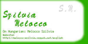 szilvia melocco business card